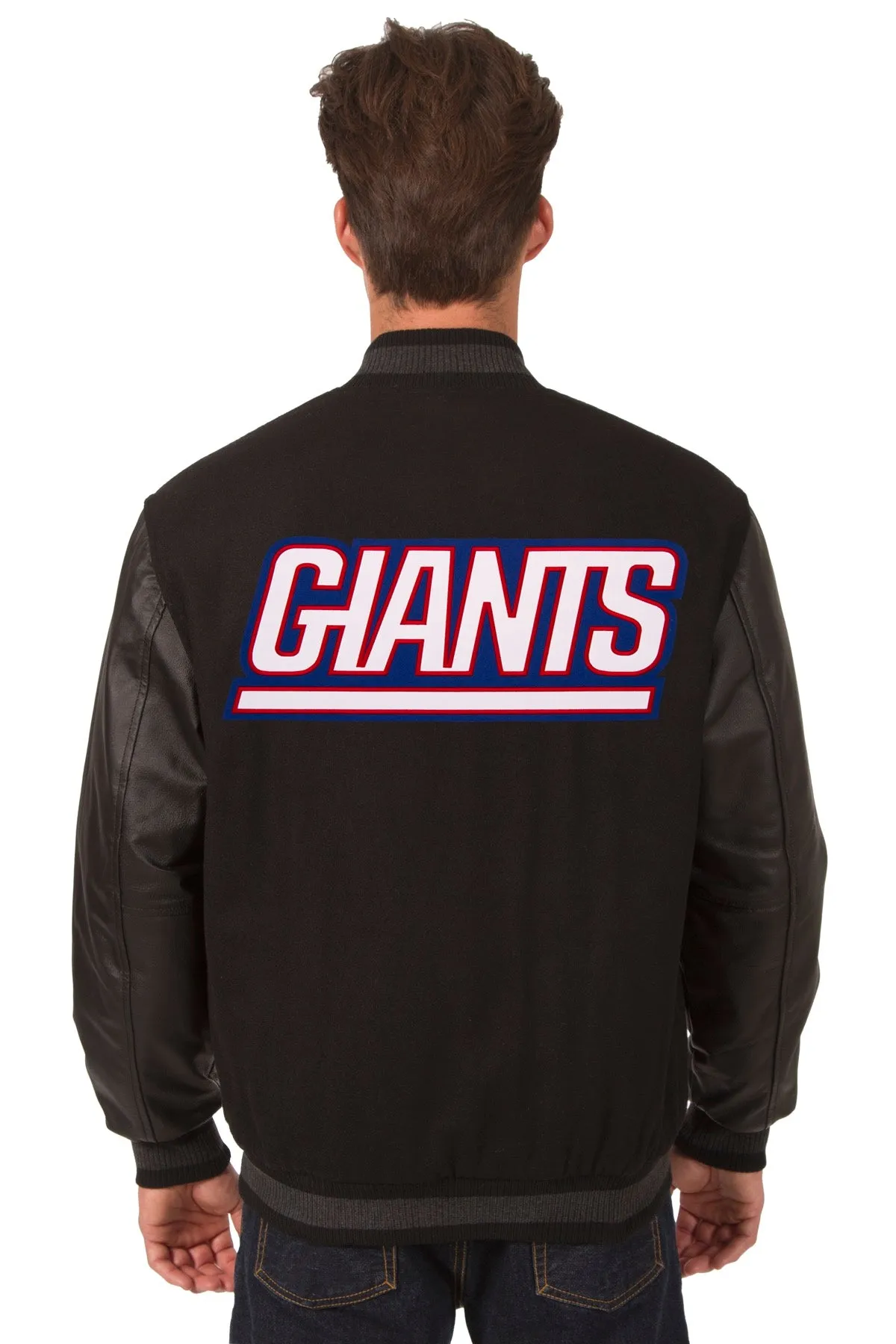 New York Giants Reversible Wool and Leather Jacket