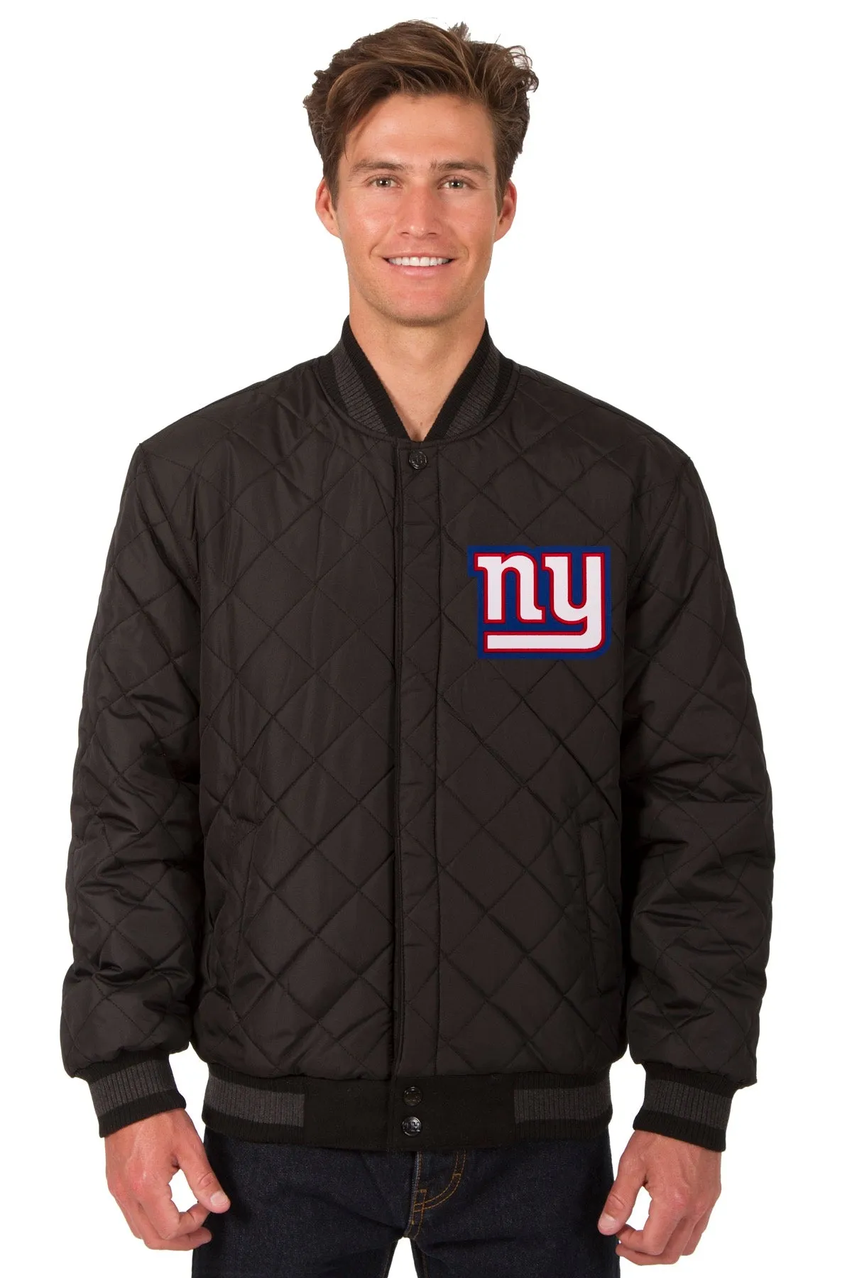 New York Giants Reversible Wool and Leather Jacket