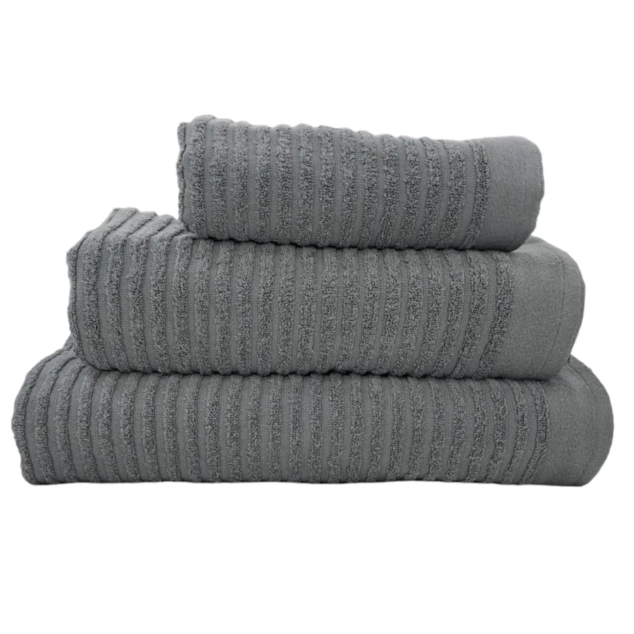 Nortex Horizontal Stripe Towel Graphite 420GSM