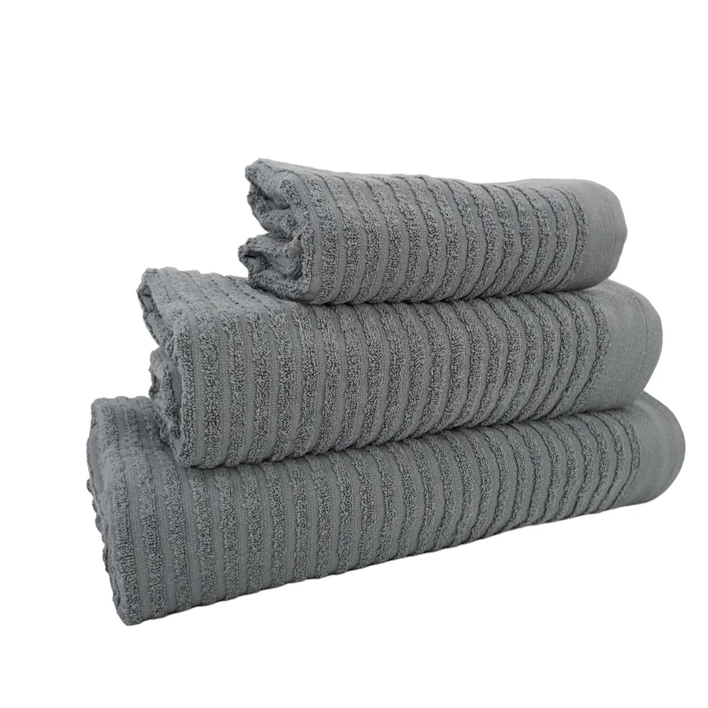 Nortex Horizontal Stripe Towel Graphite 420GSM