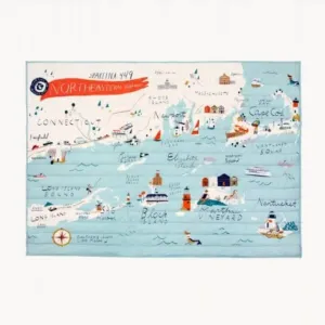 Northeastern Harbors Quilted Throw