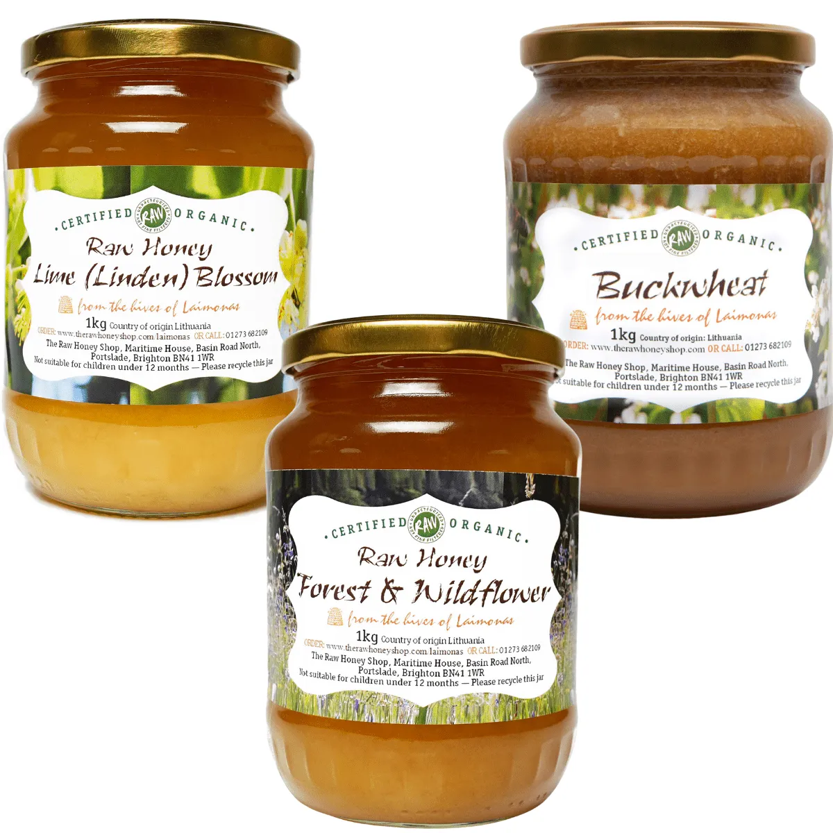 Northern European Organic Wilderness Set 3 x 1kg Jars (save £6.40 over full RRP)
