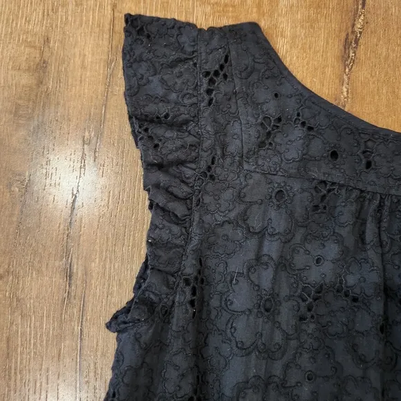NWT Juicy Couture lace embroidered floral ruffle dress large bohocore preppy