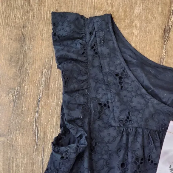 NWT Juicy Couture lace embroidered floral ruffle dress large bohocore preppy