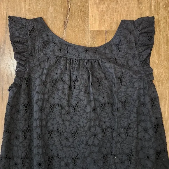 NWT Juicy Couture lace embroidered floral ruffle dress large bohocore preppy