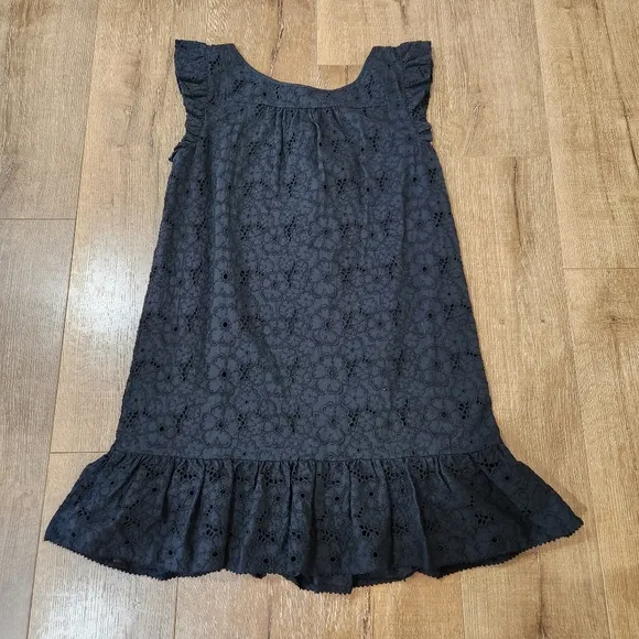 NWT Juicy Couture lace embroidered floral ruffle dress large bohocore preppy