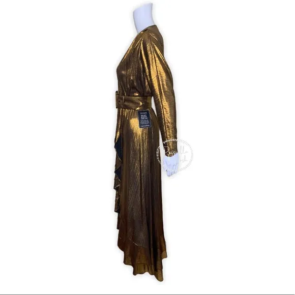 NWT Retrofete Wayne Dress Metallic Long sleeve
