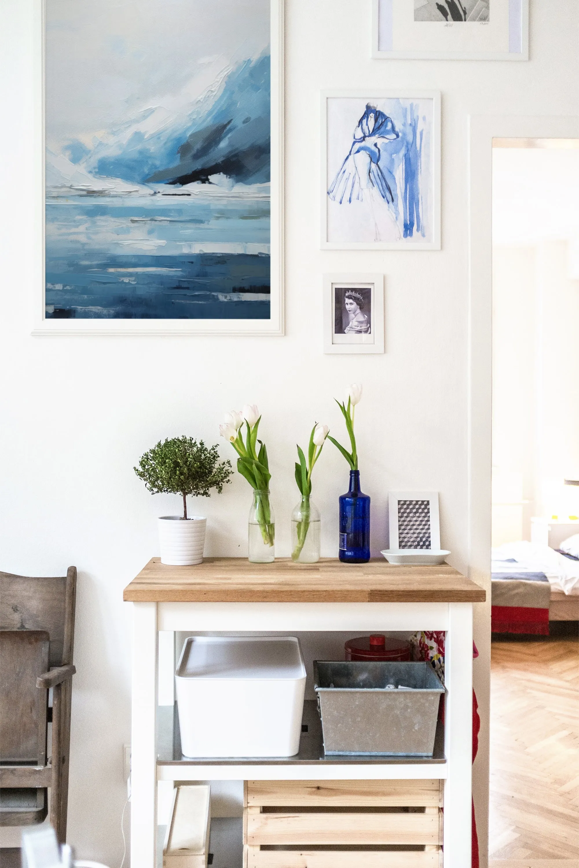 Ocean print wall art, breathtaking blue abstract landscape, perfect for coastal decor and a unique gift for beach lovers! | Preppy Coastal Collection