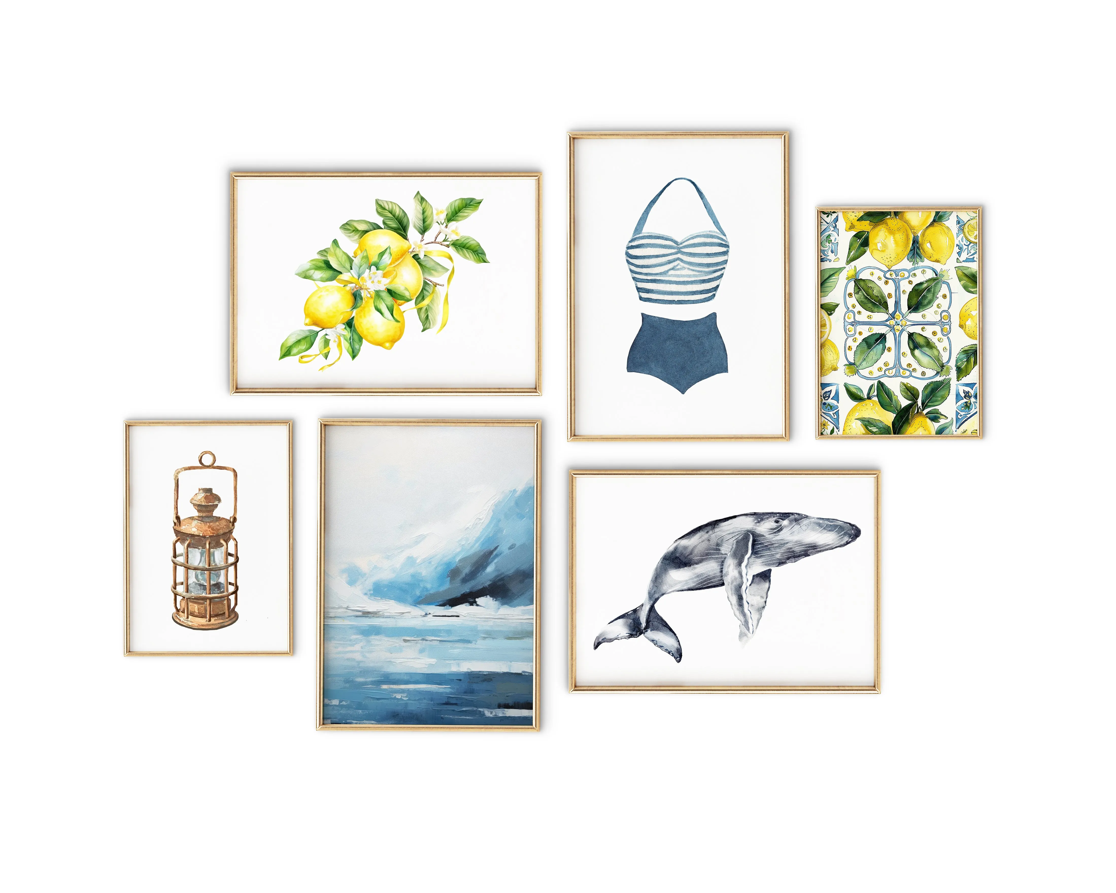 Ocean print wall art, breathtaking blue abstract landscape, perfect for coastal decor and a unique gift for beach lovers! | Preppy Coastal Collection