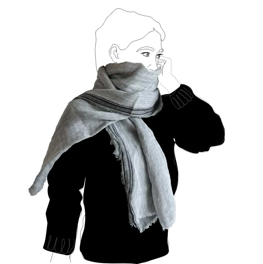 ODESA Scarf - Blue Light Grey
