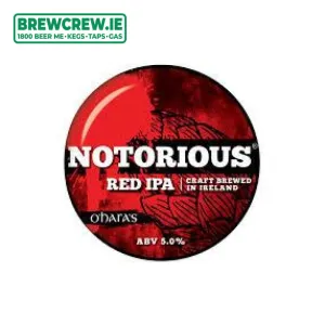 O'HARA'S - NOTORIOUS RED IPA - 5.0% ABV, 30L KEG (53 PINTS)