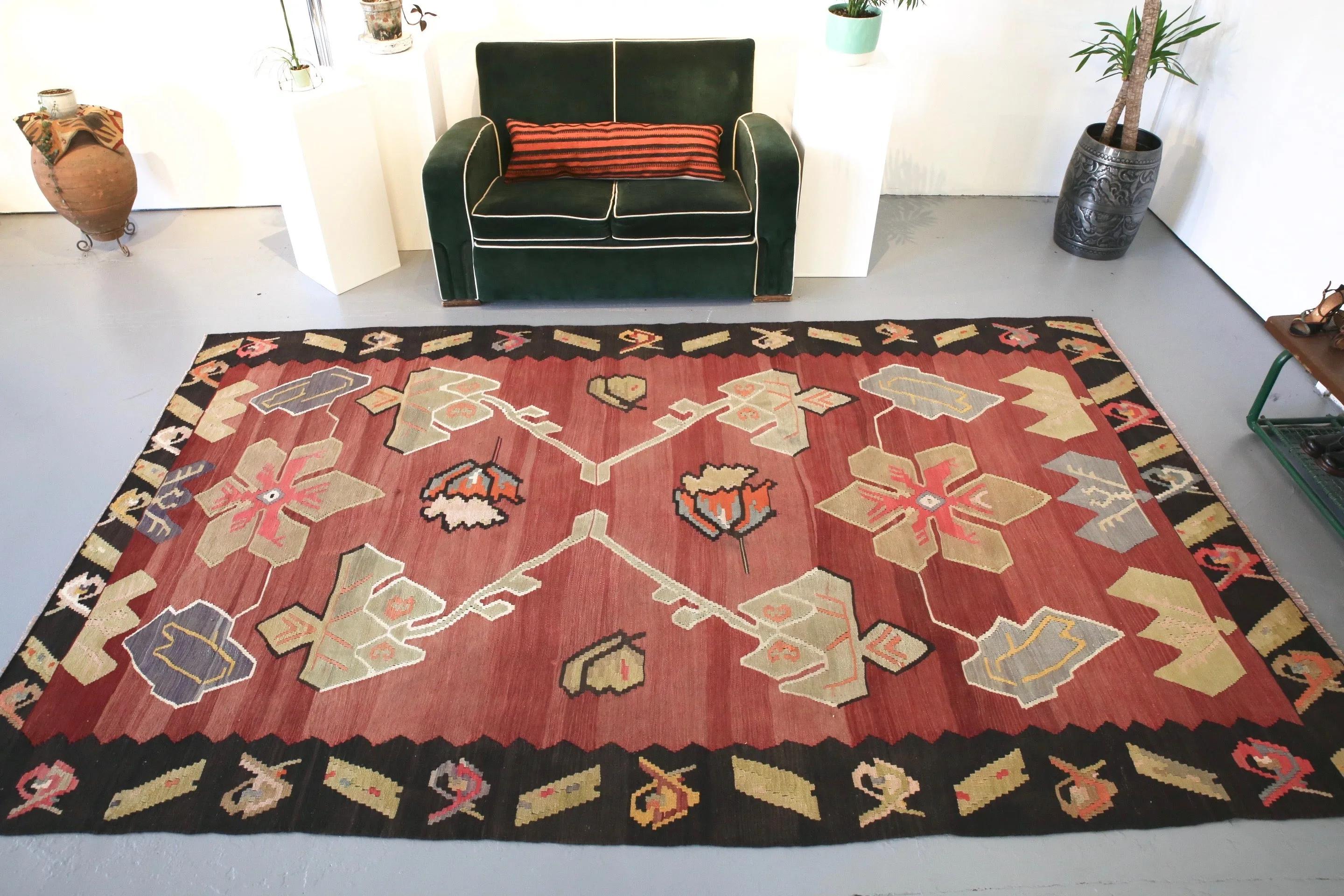 Old Erzurum Bardiz Kilim 6.6ftx11ft