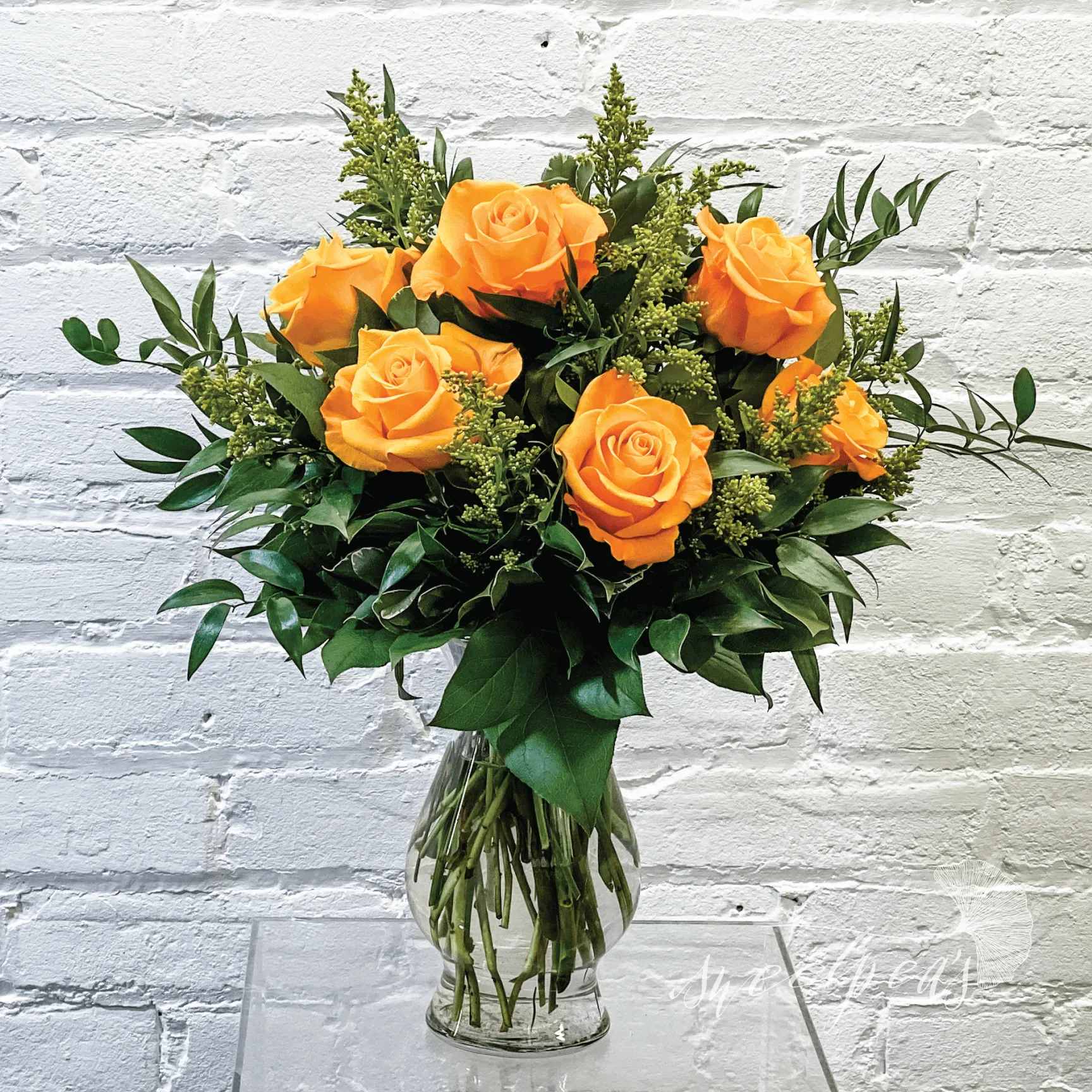 Orange Roses - Half Dozen (Deluxe)