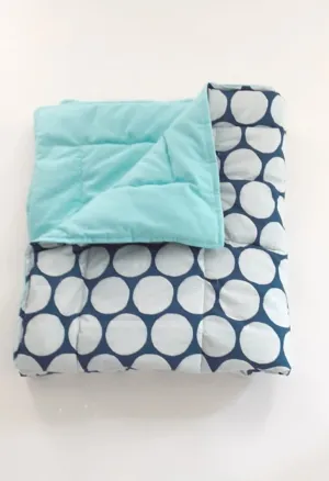 Organic Baby Play Mat/Toddler Comforter - Blue Fun