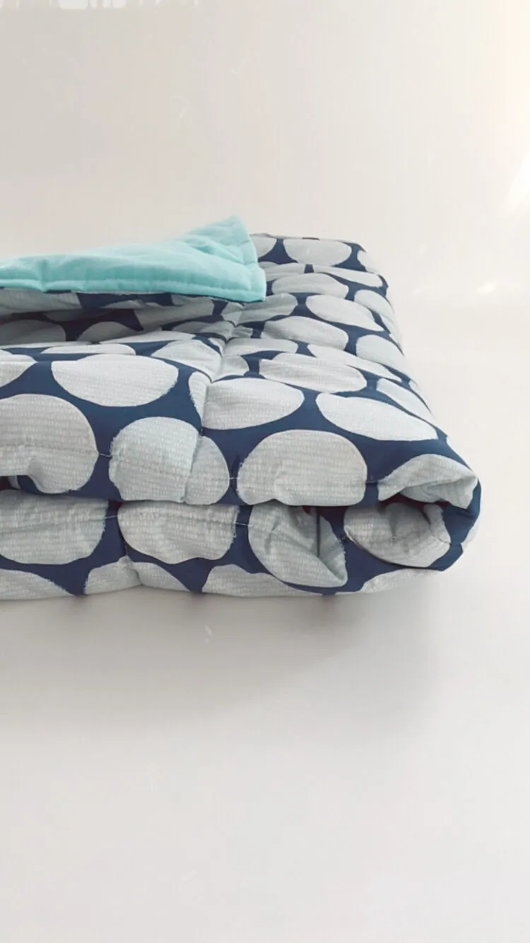 Organic Baby Play Mat/Toddler Comforter - Blue Fun