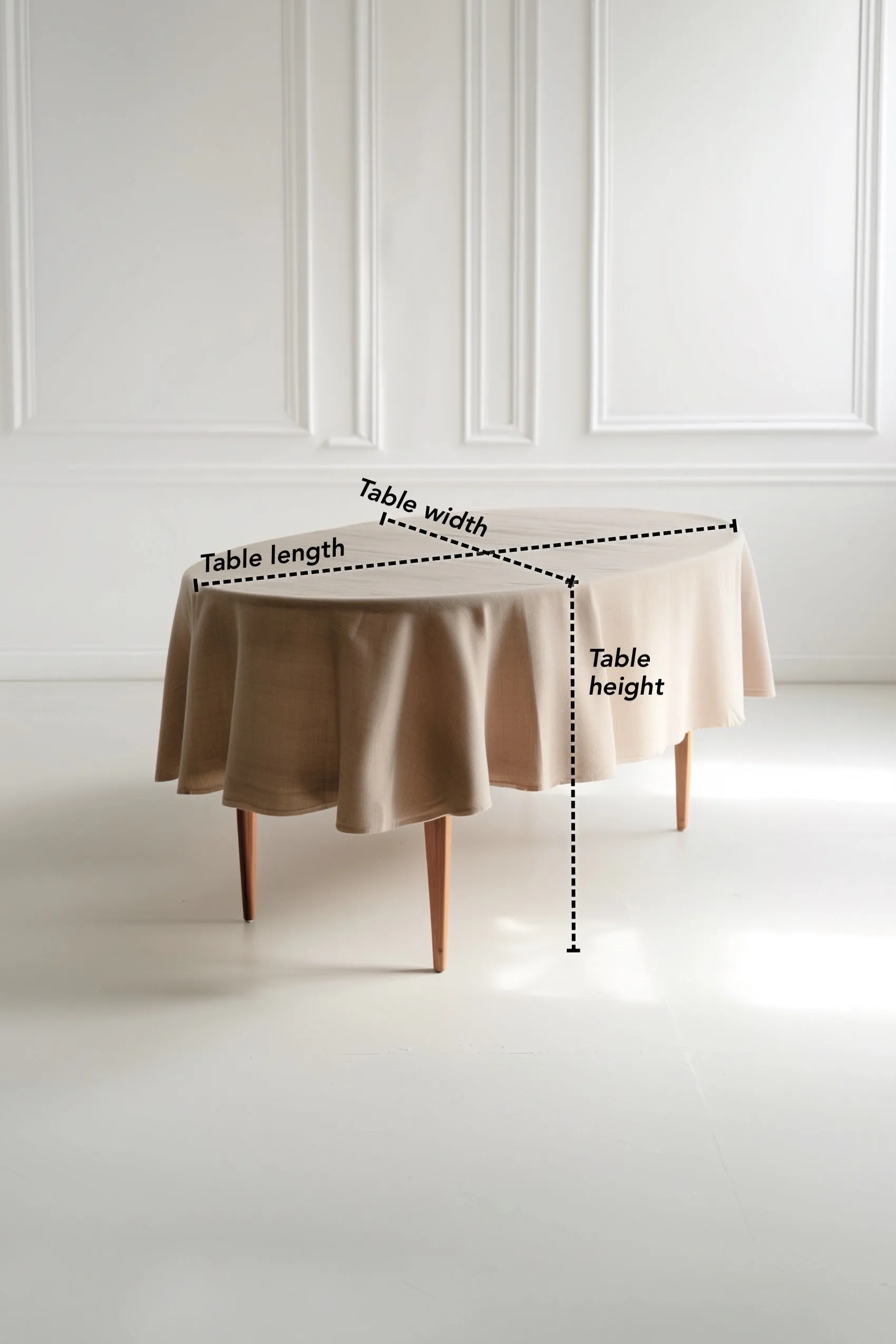 Oval Tablecloth - Light blue