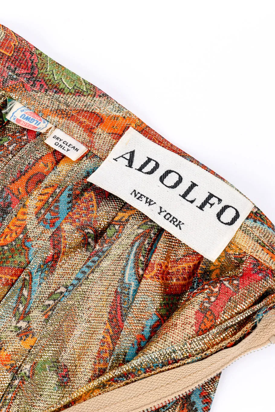Paisley Lamé Pleated Palazzo Pant II