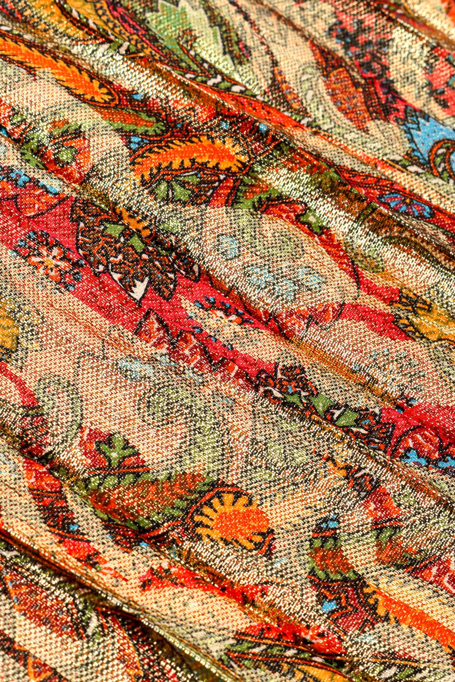 Paisley Lamé Pleated Palazzo Pant II