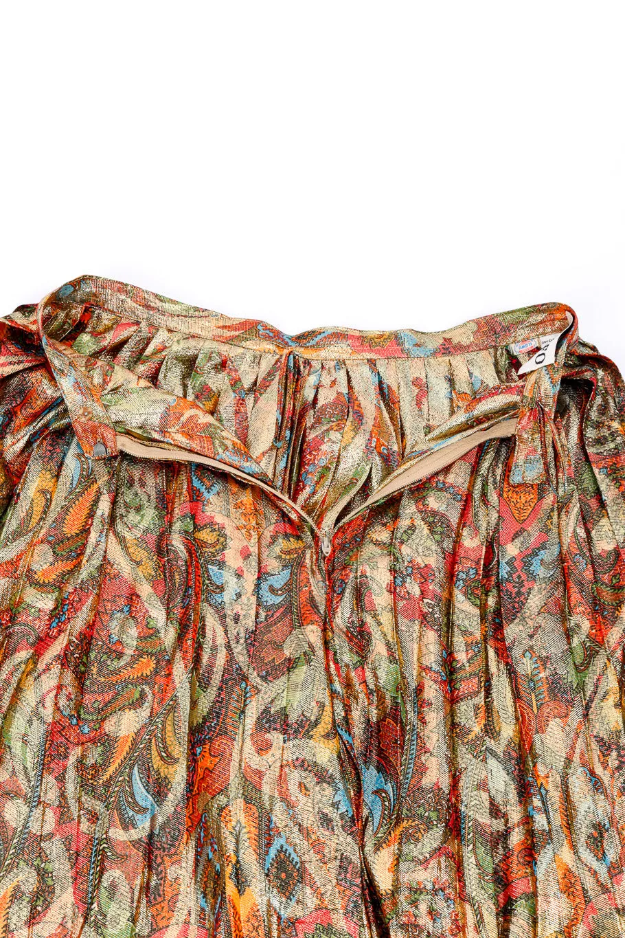 Paisley Lamé Pleated Palazzo Pant II