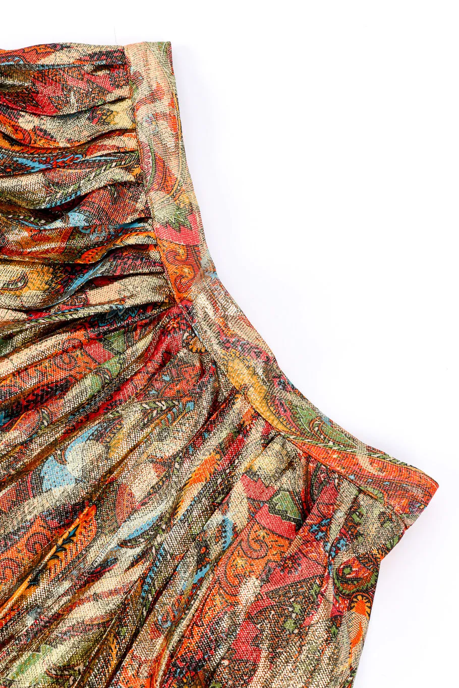 Paisley Lamé Pleated Palazzo Pant II