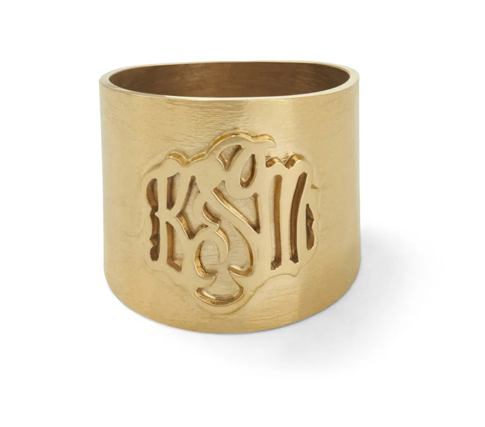 Palais Cheshire Handcut Monogram Ring (WS)