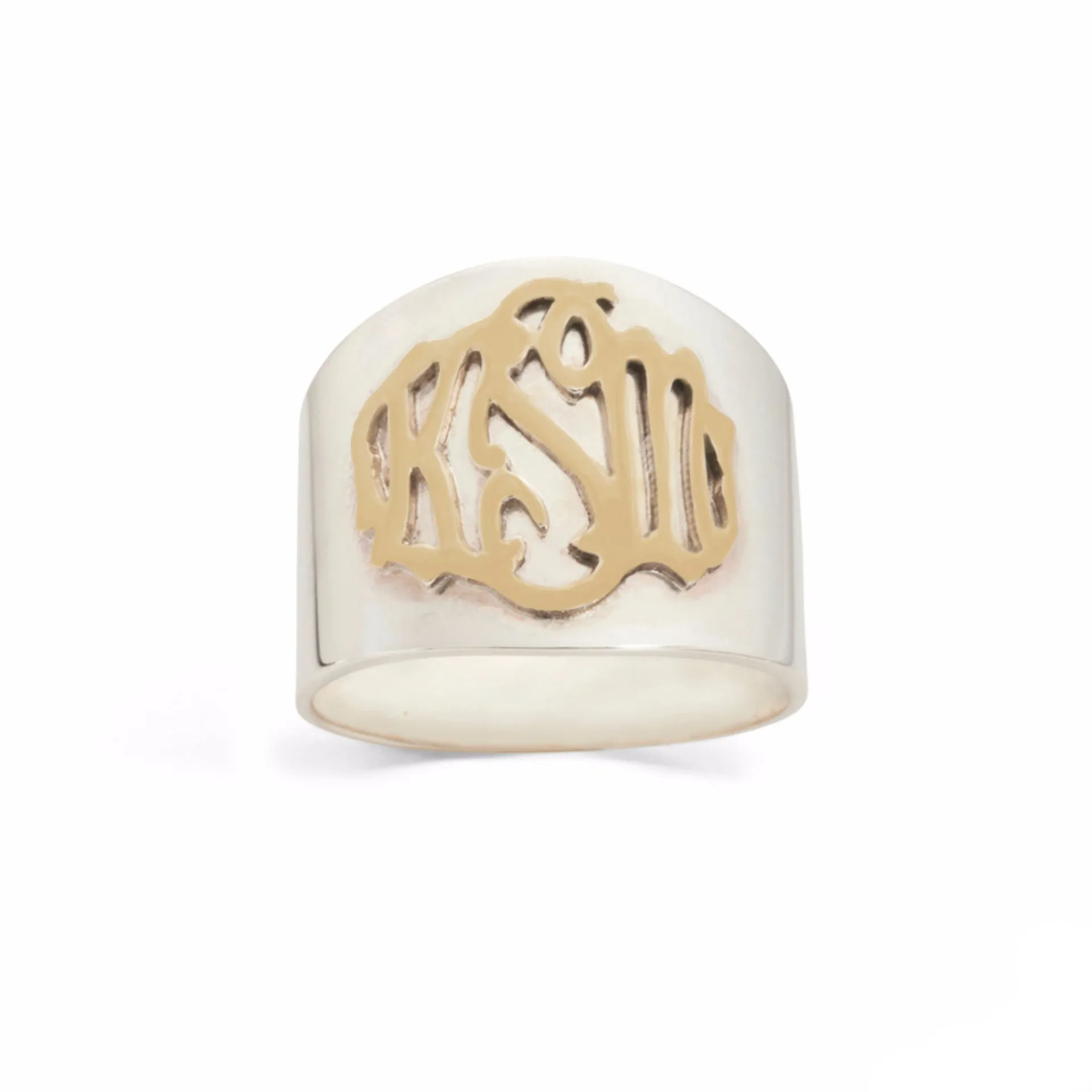 Palais Cheshire Handcut Monogram Ring (WS)
