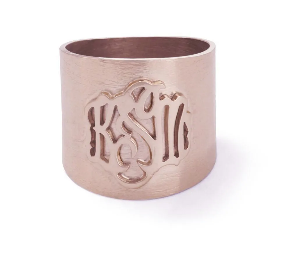 Palais Cheshire Handcut Monogram Ring (WS)
