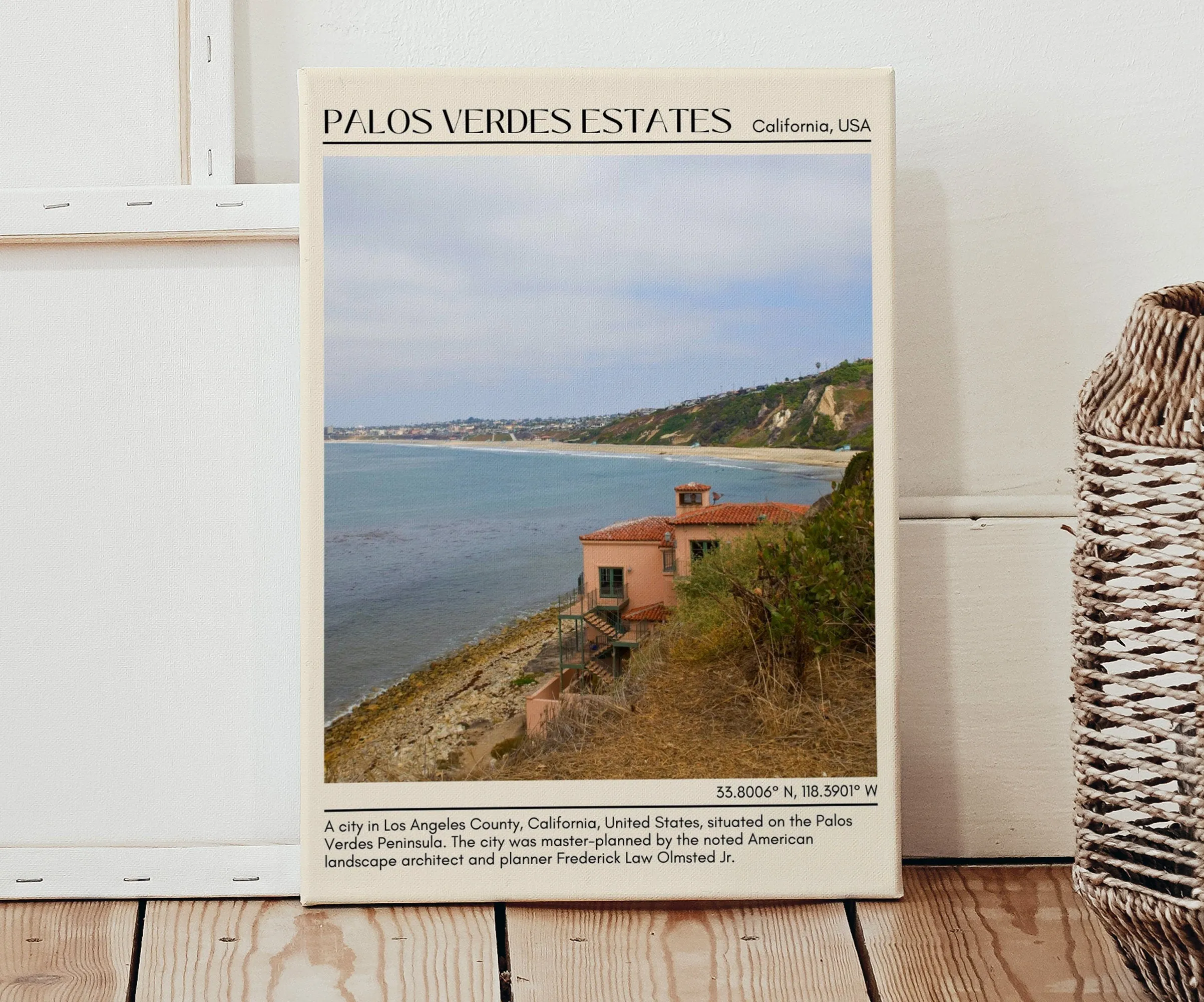 Palos Verdes Estates Travel Poster, USA