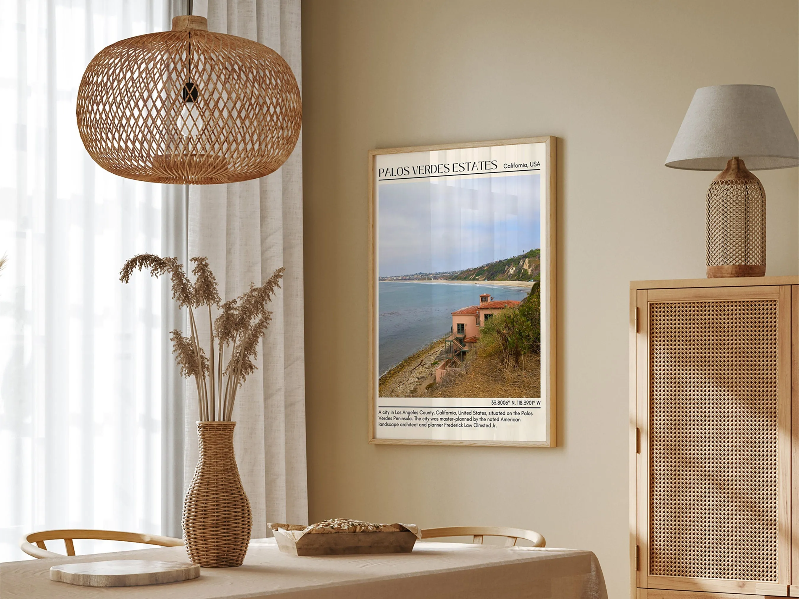 Palos Verdes Estates Travel Poster, USA