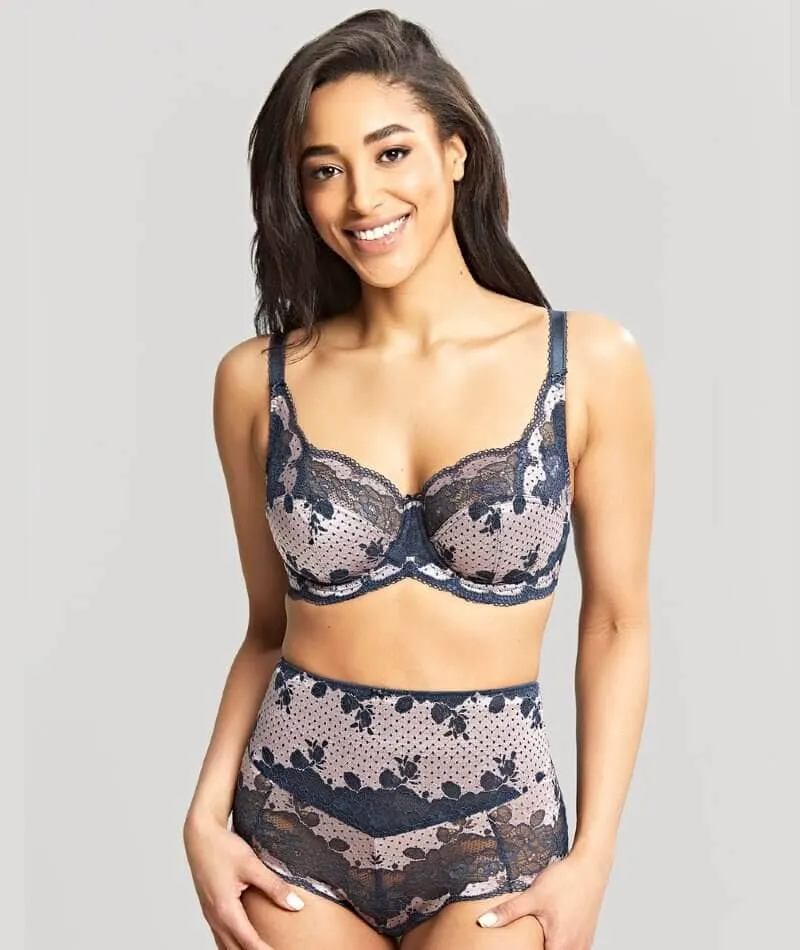 Panache Clara High Waist Brief - Navy Pearl