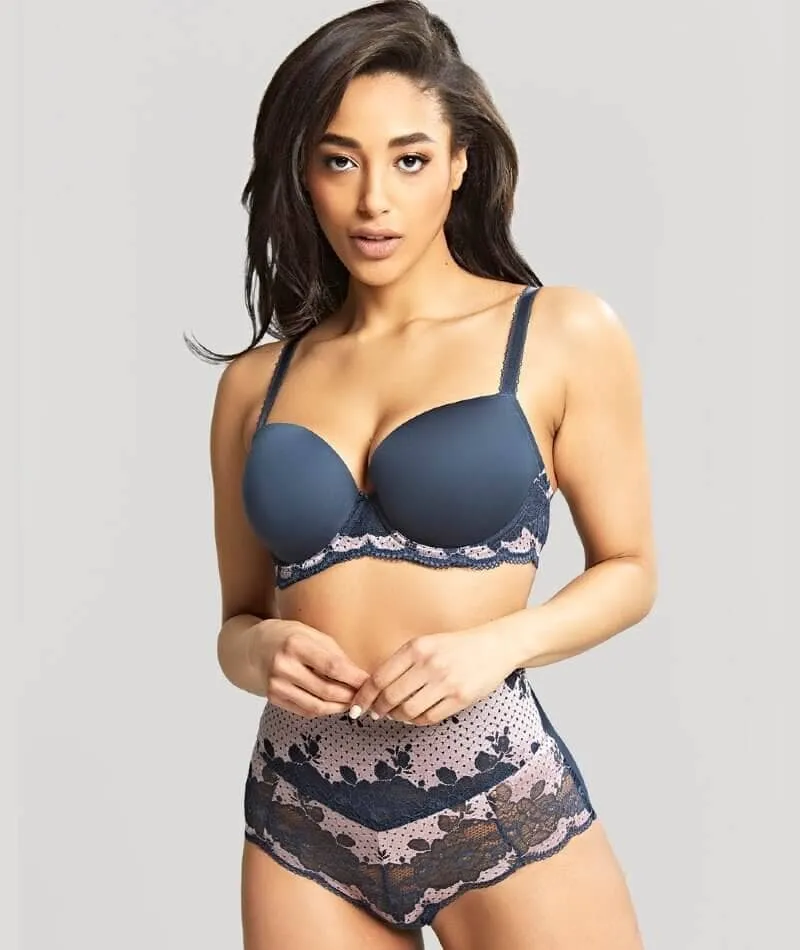 Panache Clara High Waist Brief - Navy Pearl