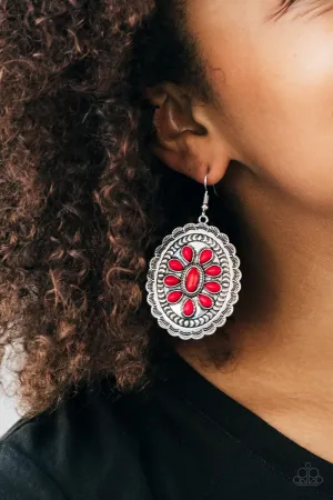 Paparazzi -Absolutely Apothecary  Red Earrings