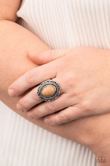 Paparazzi - Tumblin Tumbleweeds - Brown Stone Ring