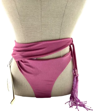 PatBo Lilac Metallic Jersey Tassel Bikini Bottom UK S