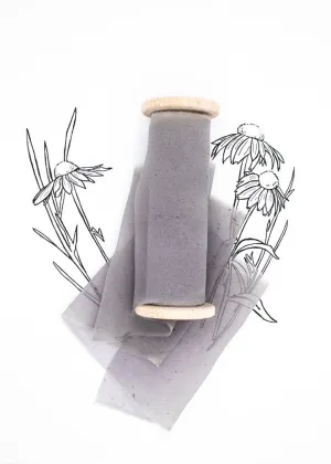 Pebble Blue/Purple Silk Ribbon in Gauze