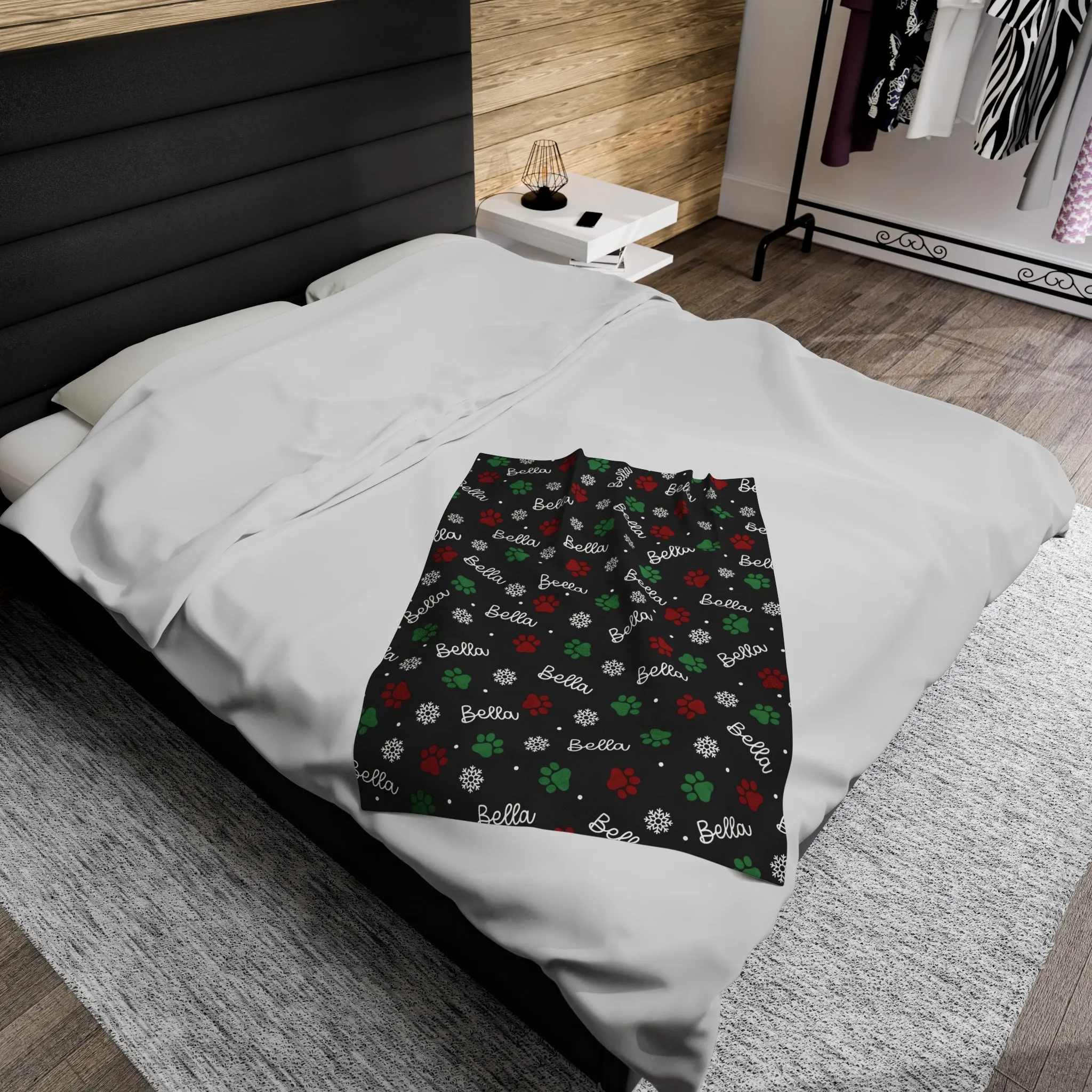 Personalized Dog christmas blanket