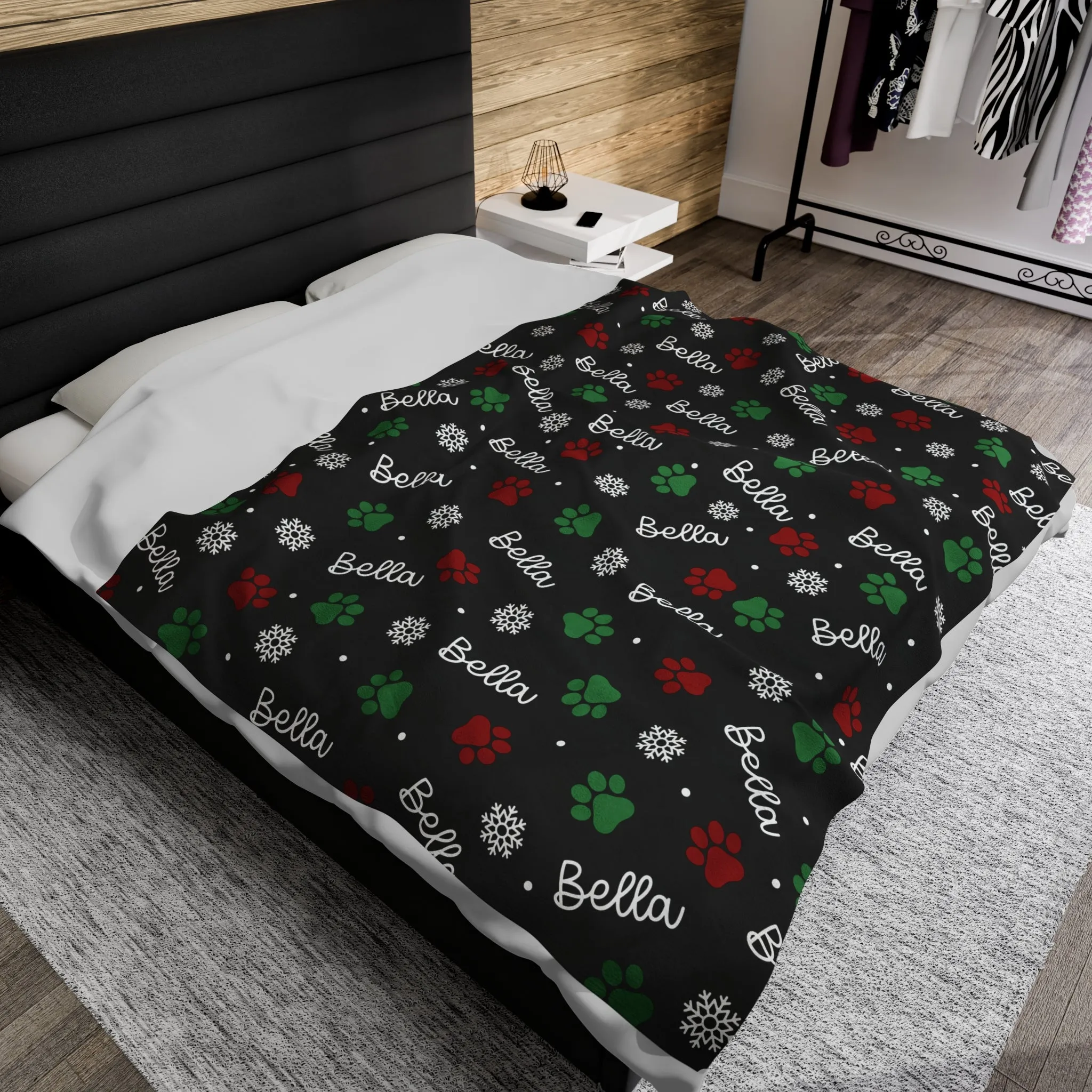 Personalized Dog christmas blanket
