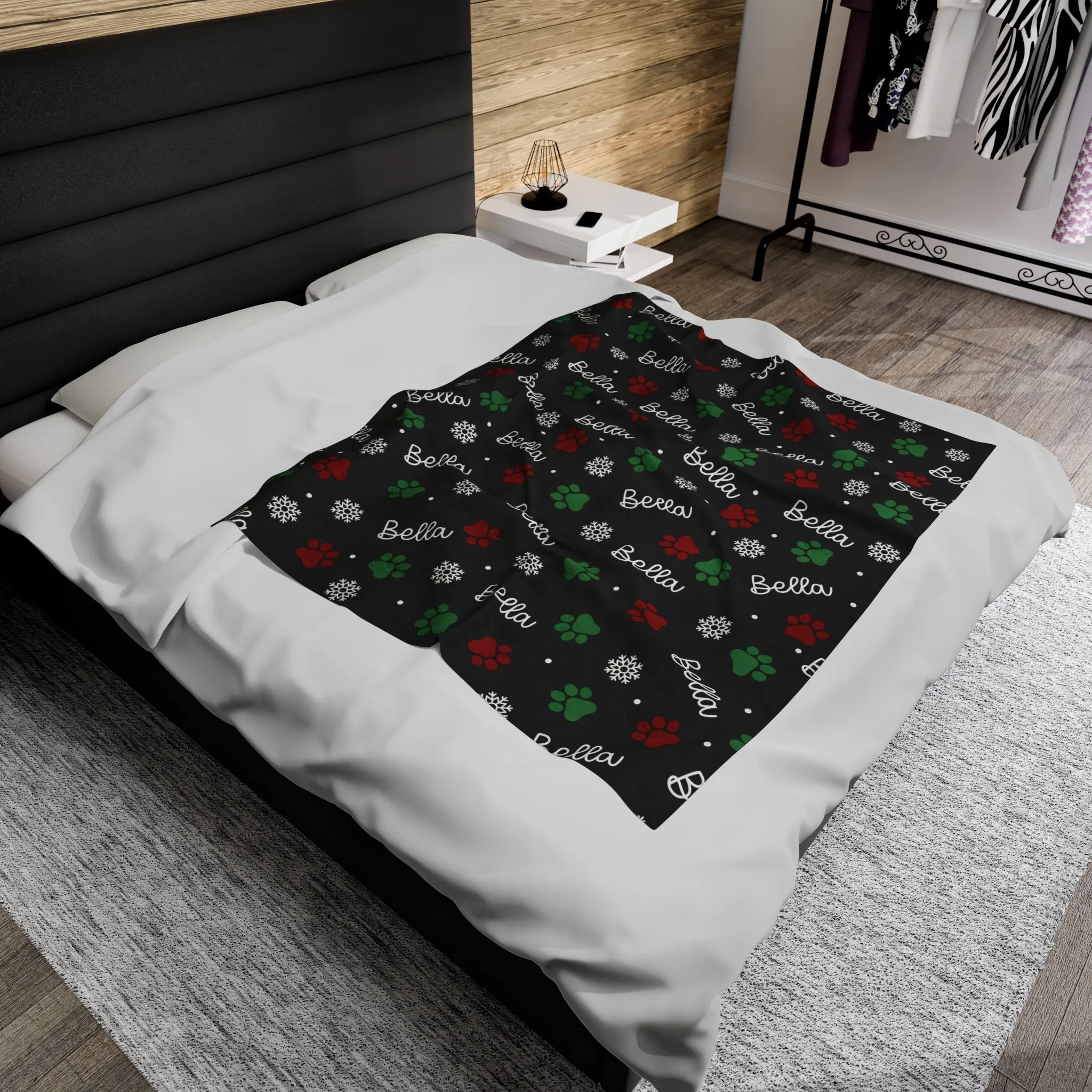 Personalized Dog christmas blanket