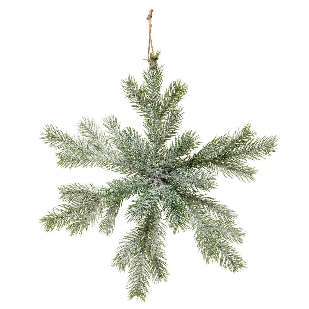 Pine Snowflake With Mica And Glitter