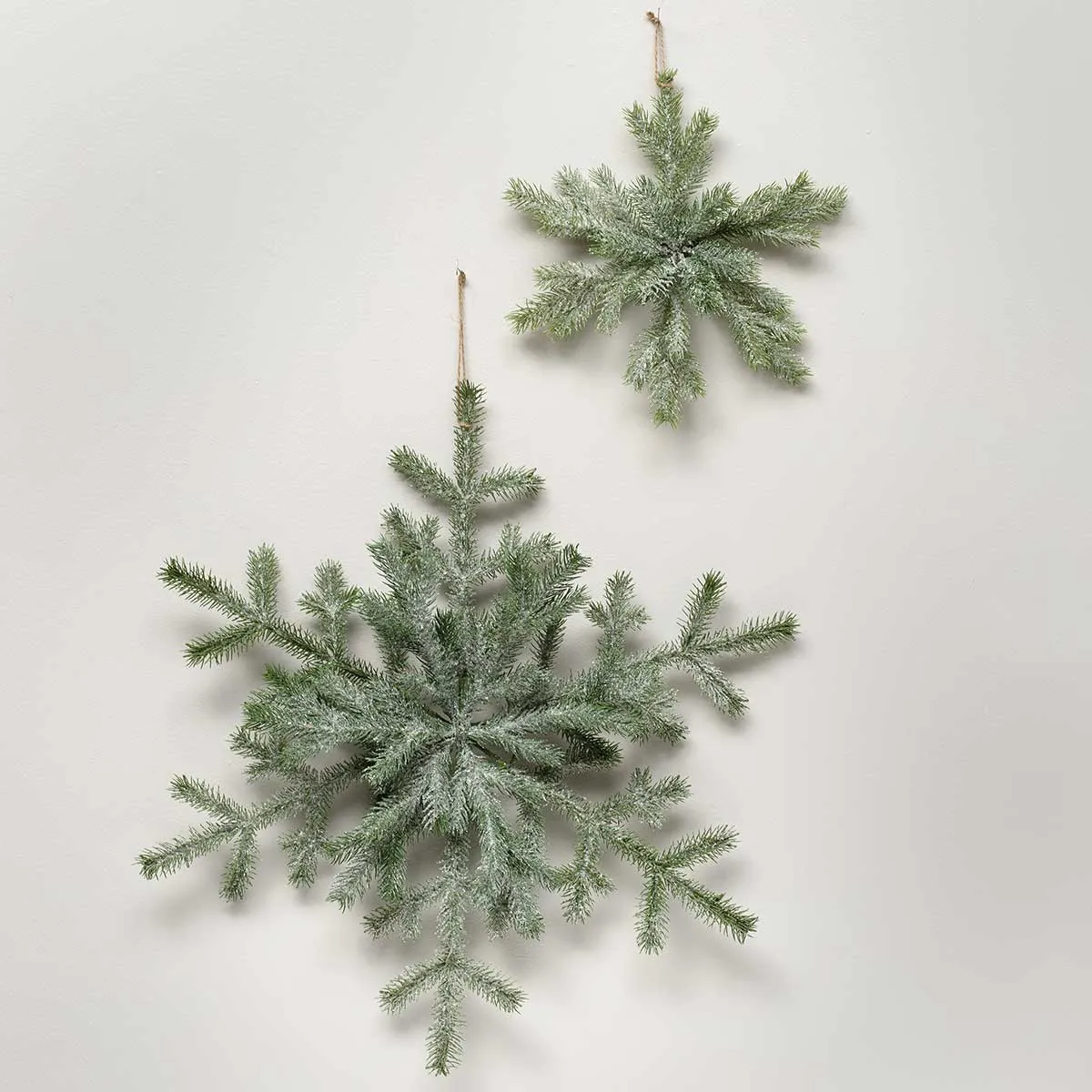 Pine Snowflake With Mica And Glitter