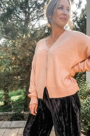 Pink & Gold Flecked Cardigan