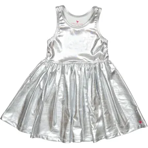 Pink Chicken Liza Lame Dress - Silver