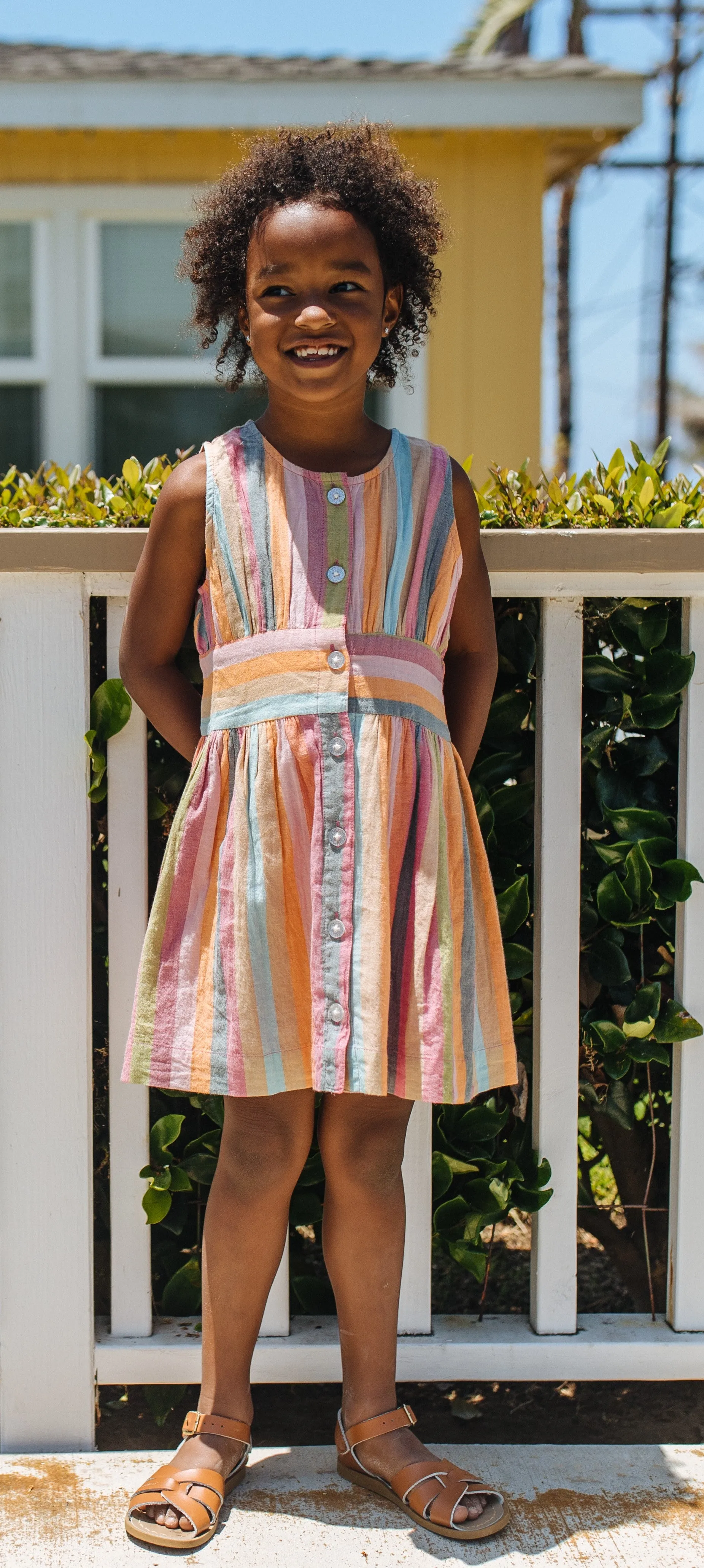 Pink Chicken Multi Stripe Birdie Dress