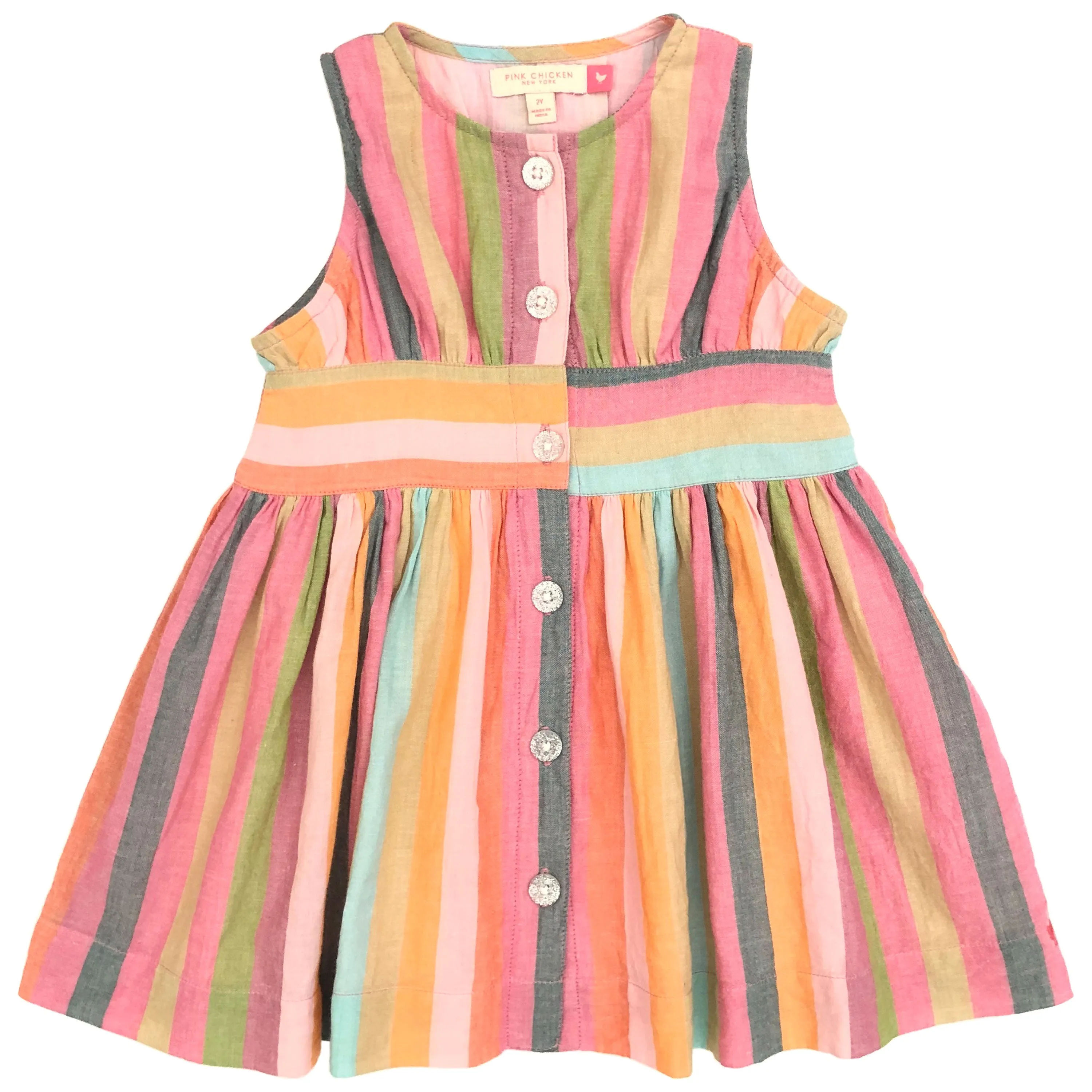 Pink Chicken Multi Stripe Birdie Dress