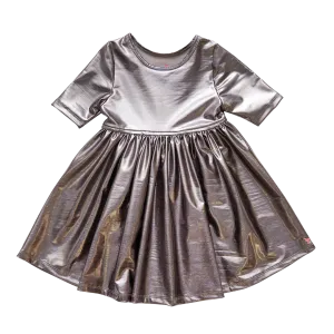 Pink Chicken Steph Dress - Silver Lame