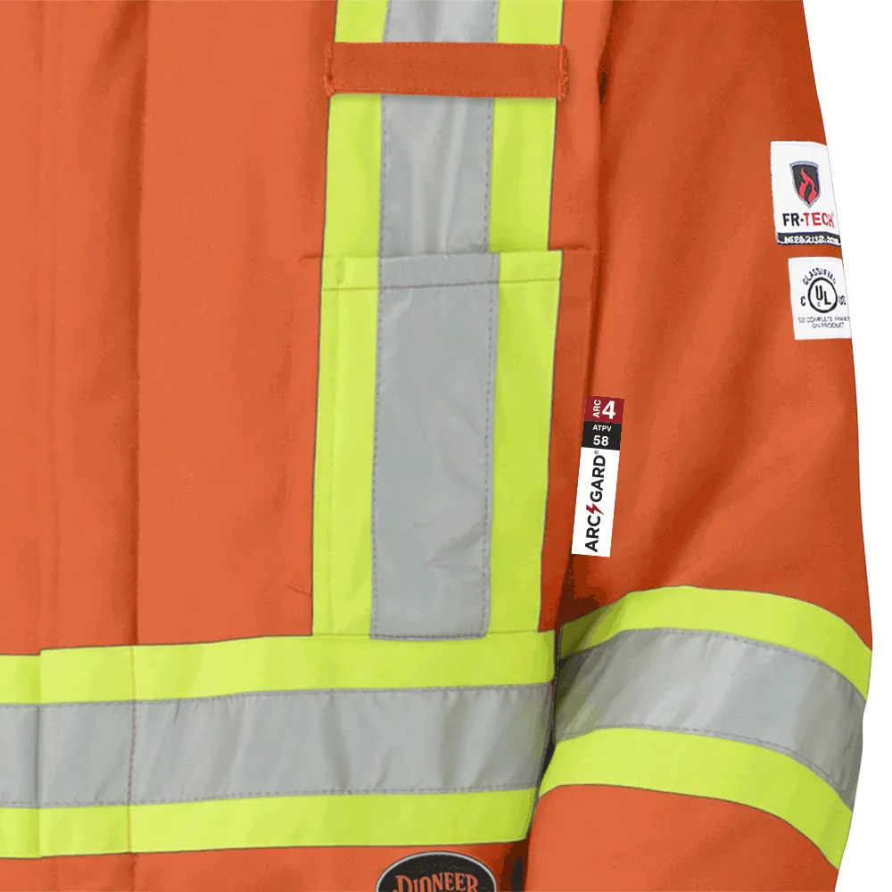 Pioneer 5532 FR/ARC Rated Hi-Viz Orange Flame Resistant Quilted Cotton Safety Coverall V2560151