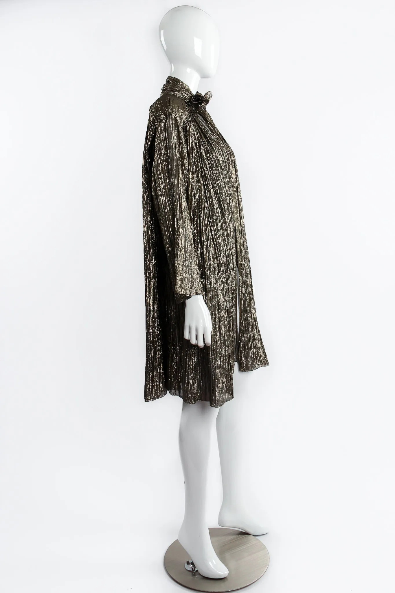 Plisse Lamé Duster Jacket