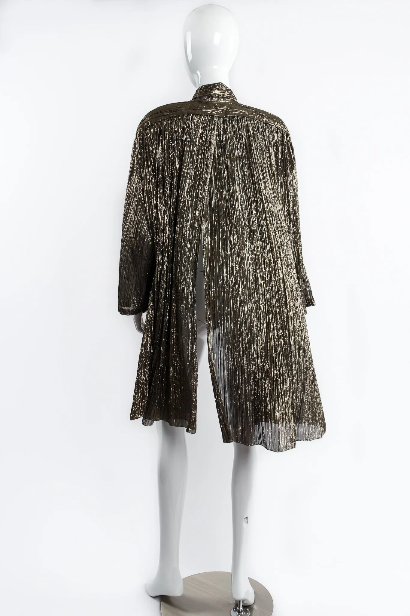 Plisse Lamé Duster Jacket