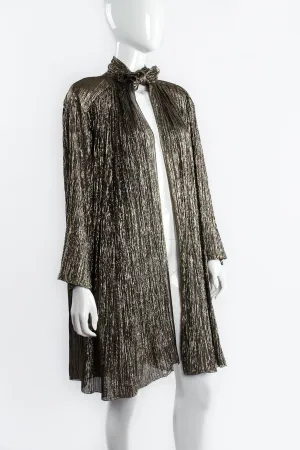Plisse Lamé Duster Jacket