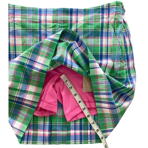 Polo Ralph Lauren Golf Plaid Pleated Golf Skort Fairway Plaid Size 2 $148 NWOT